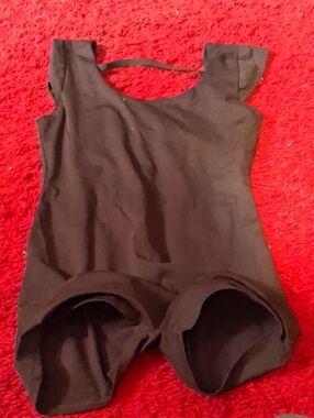 Black Sleeveless Leotard with Short Leg